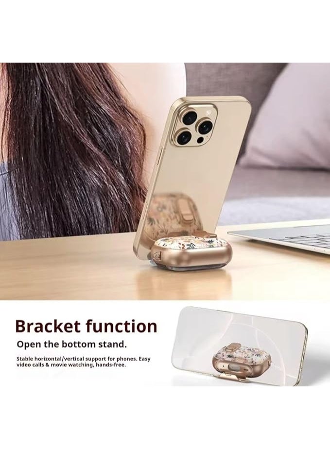 حافظة شاملة مطلية بلطخة لطيفة لـ AirPods Pro 3 2025 مع قفل أمان Switch + حامل سفلي (زهرة النخيل، AirPods Pro 2) - Image 5